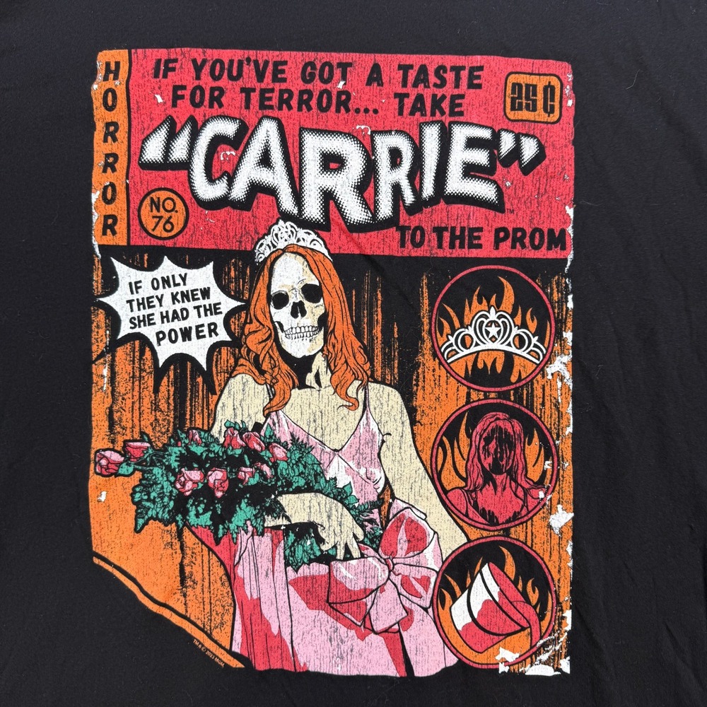 American Classics Carrie T Shirt Mens 2XL Horror Movie Comic Skeleton Goth - Picture 2 of 4